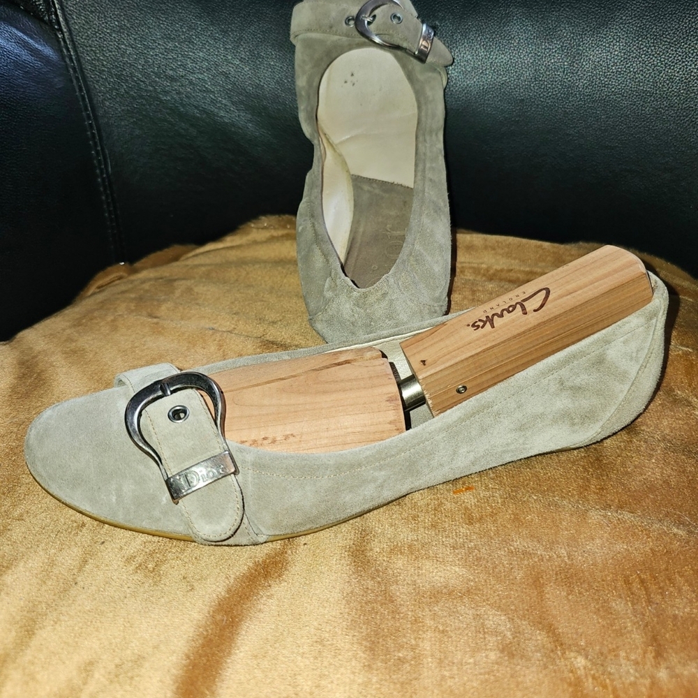 Dior Suede Buckle Ballet Flats : Couture Saddle Key Wealth 41 Womens - Picture 2 of 13